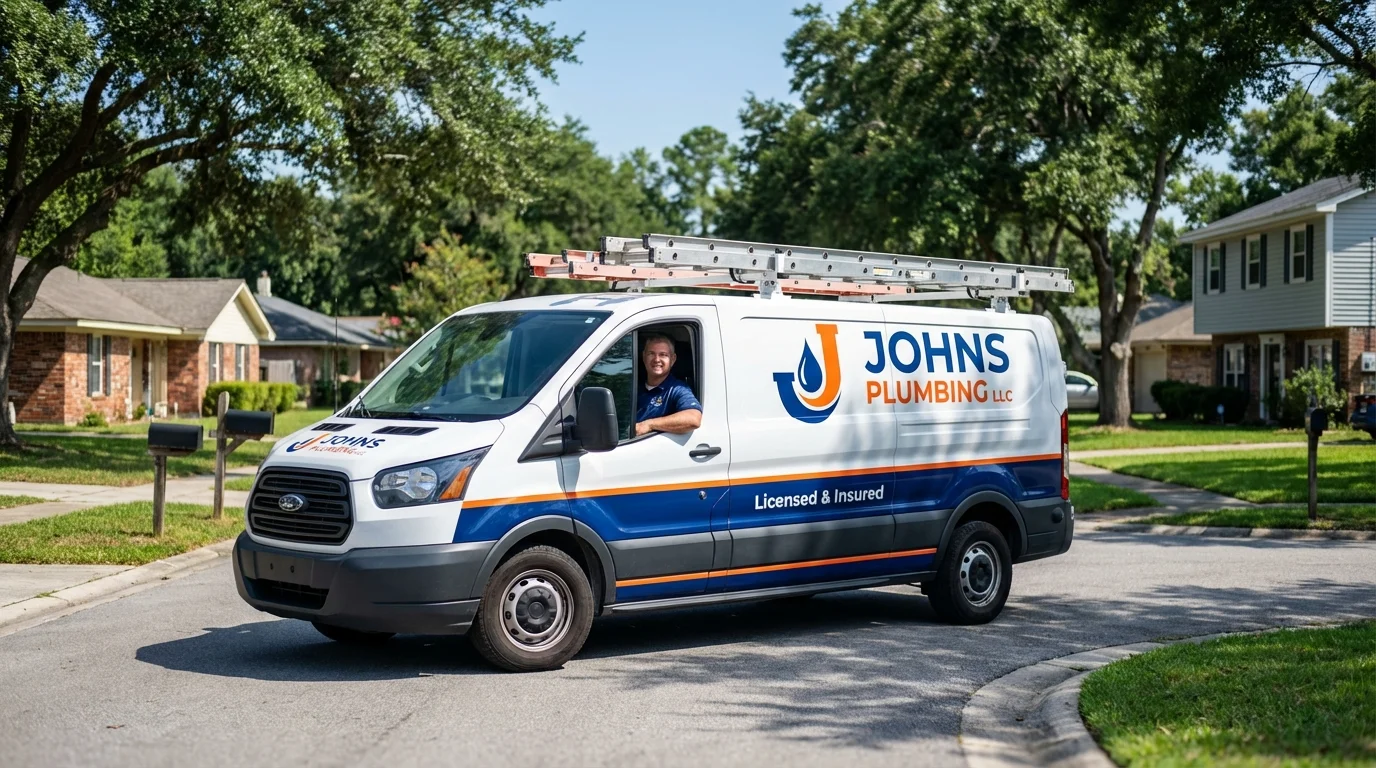 Johns Plumbing LLC service van in Nogales, AZ