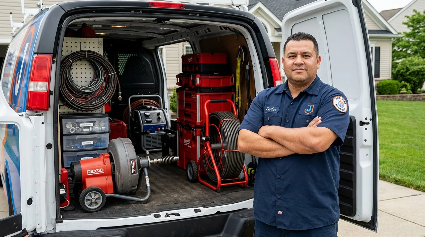 Professional drain cleaning equipment and Johns Plumbing LLC plumber in Nogales