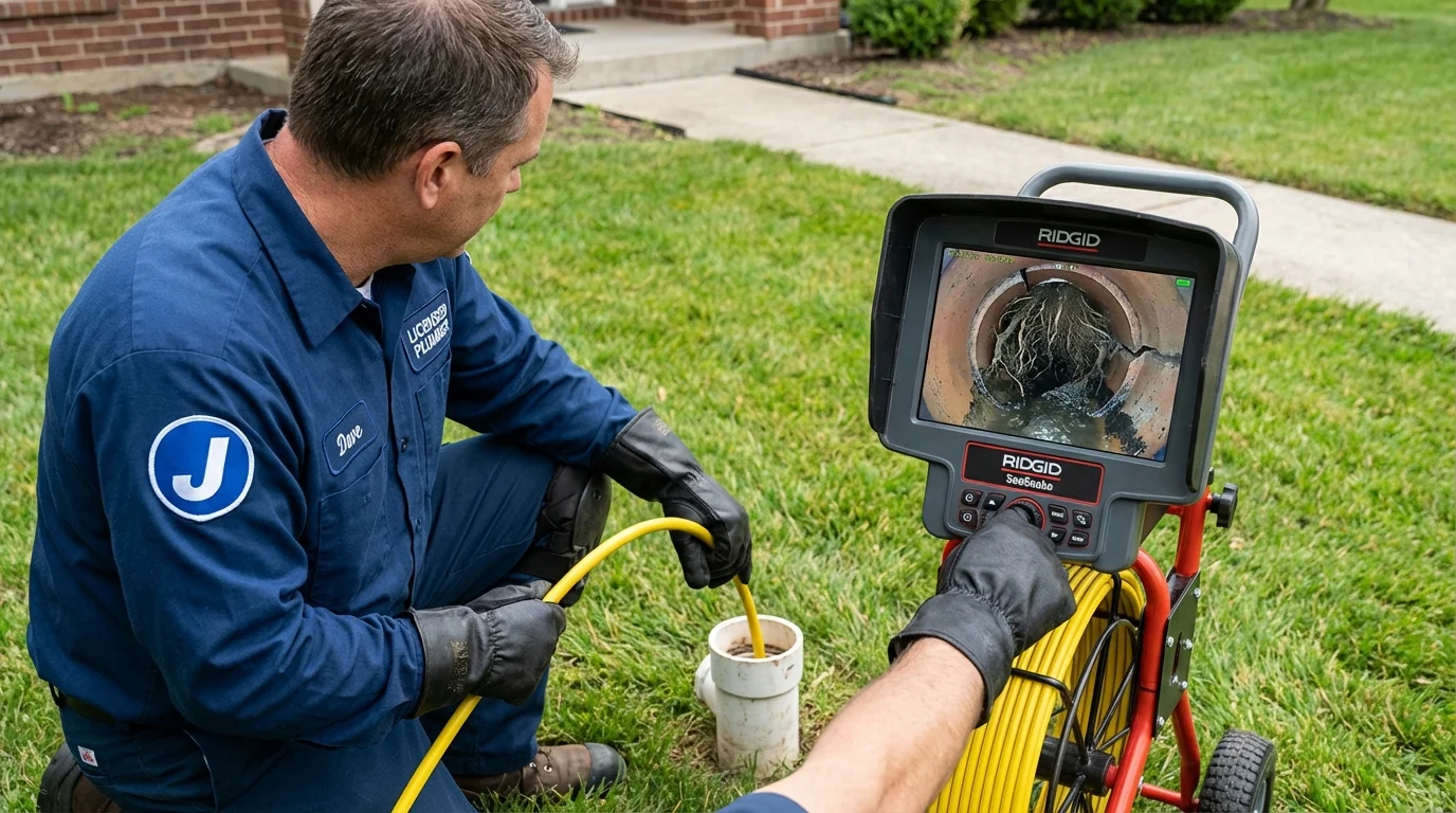 Sewer camera inspection being performed by Johns Plumbing LLC in Nogales